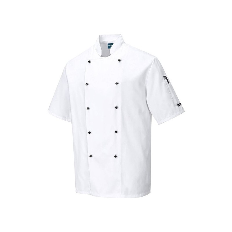 Giacca da cuoco Kent a maniche corte tg XL bianco Portwest