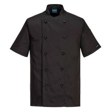 Giacca da cuoco Kent a maniche corte tg XL nero Portwest