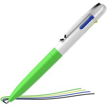 Penna a sfera Take 4 a quattro colori punta M fusto verde fluo Schneider (Conf.10)