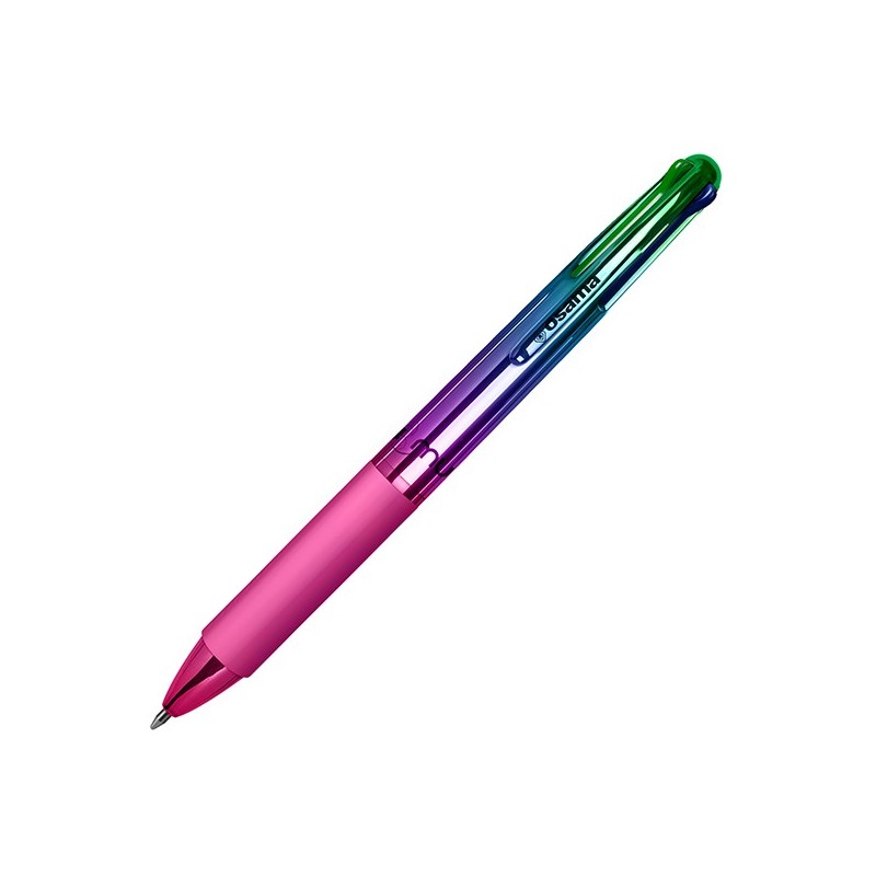 Penna sfera 4 colori 4 Multi 1.0mm Chrome rainbow OSAMA (Conf.12)