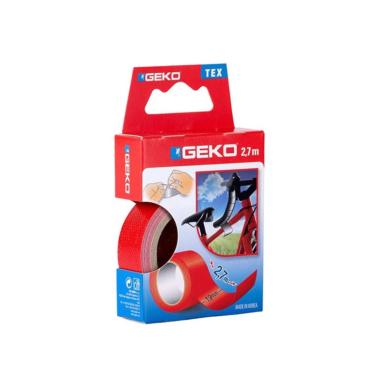 Nastro adesivo telato Tex rosso 19mmx2,7mt Geko