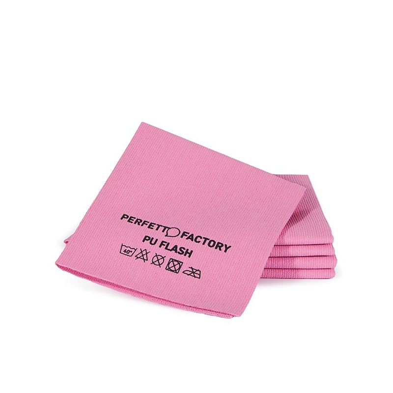 Conf 5 Panni in PU flash 34x36cm rosso Perfetto Factory