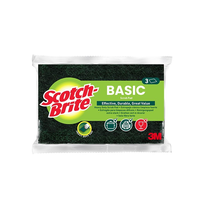 PACK 3 Spugne solo fibra Basic SCOTCH BRITE®