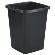 Bidone nero DURABIN quadrato in PP con maniglie per il trasporto 90 lt Durable