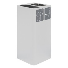 contenitore 100 lt bianco cover gettacarta/posacenere  2 pitto adesivi 38,3x38,3
