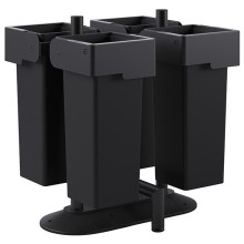 Portarifiuti quadruplo su base con contenitori 53+53+53+53lt Stilcasa