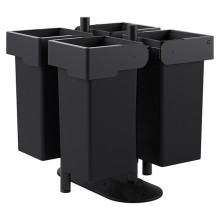 Portarifiuti quadruplo su base con contenitori 73+73+73+73lt Stilcasa