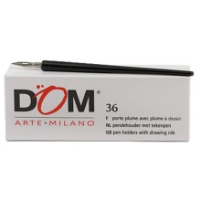 Set 36pz pennino + manico portapennini nero DOM