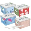 Eco pack da 300 bastoncini cotonati biodegradabili puliorecchie col. ass. Cotone