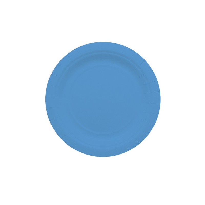 25 piatti piani Ø18cm Ecocolor biodegradabile turchese Big Party