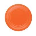 25 piatti piani Ø18cm Ecocolor biodegradabile arancione Big Party