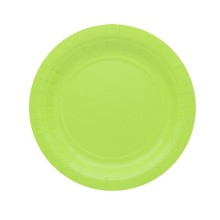 25 piatti piani Ø18cm Ecocolor biodegradabile verde mela Big Party