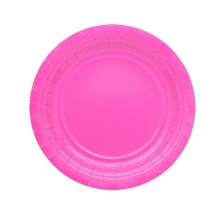 25 piatti piani Ø18cm Ecocolor biodegradabile fucsia Big Party