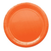 25 piatti piani Ø24cm Ecocolor biodegradabile arancione Big Party