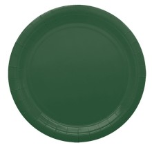 25 piatti piani Ø24cm Ecocolor biodegradabile verde bosco Big Party