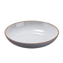 Piatto fondo rPET Ø22,2x4,4cm grigio Leone