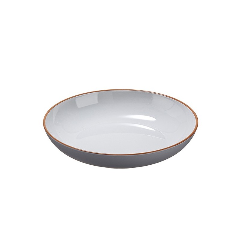 Piatto fondo rPET Ø22,2x4,4cm grigio Leone