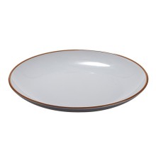 Piatto piano rPET Ø22x2,6cm grigio Leone