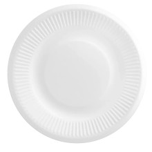 Conf 125 Piatti compostabili Light  Ø18cm bianco Signor Bio