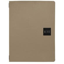 Portamenu A4 con elastico 12 facciate BEIGE scritta MENU Stilcasa
