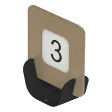 Porta QR code segnaposto  METAL NERO 10x4x11,5 cm, BEIGE Stilcasa