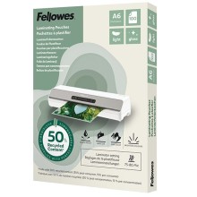 Scatola 100 pouches riciclate 80mic A6 Fellowes