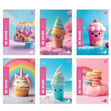 Maxiquaderno alta fogliazione A4 48fg+2 100gr 1 rigo c/margine Be More Sweet BM (Conf.10)