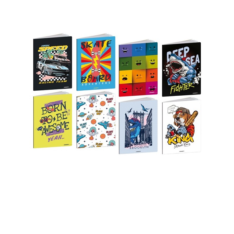 Maxiquaderno A4 20fg+1 80gr rigo di 3a Kid Boy Blasetti (Conf.10)