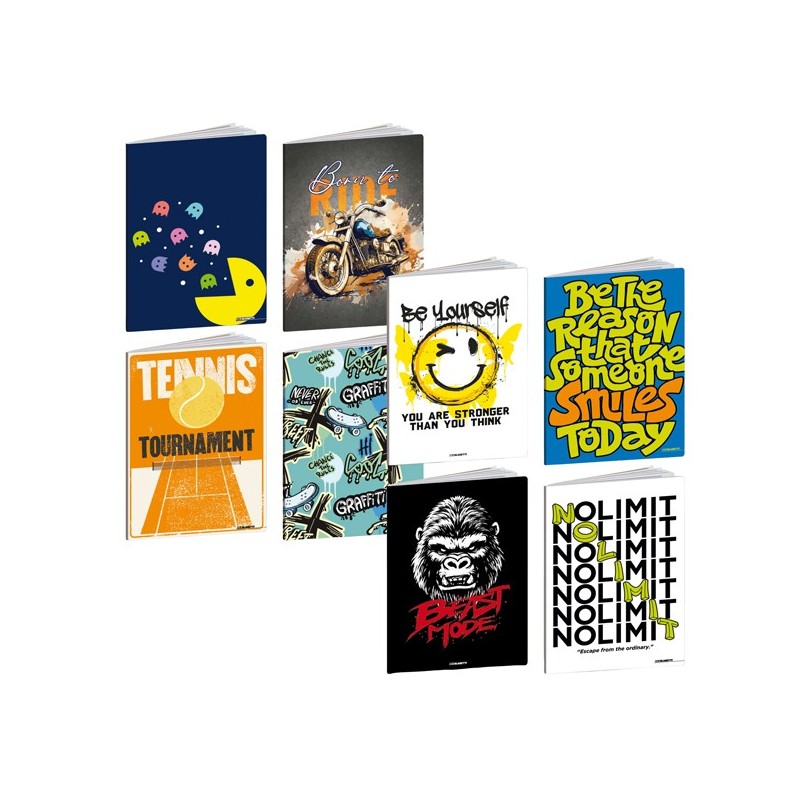 Maxiquaderno A4 20fg+1 80gr 4mm Teen Boy Blasetti (Conf.10)