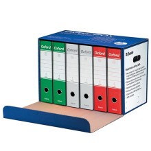 Scatola 6 registratori OXFORD BOX ITALIA G85 bianco-rosso-verde ESSELTE