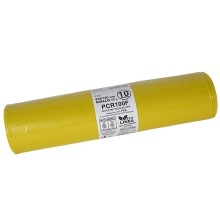 10 sacchi rifiuti PCR 120L 90x120cm 100gr giallo Bio Extrusion