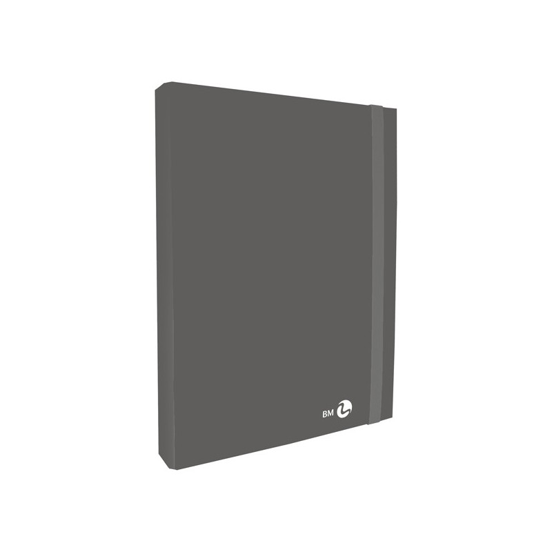 Cartella progetto con elastico dorso 3 cm, grigio scuro BM