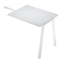 Allungo reversibile dx/sx 80x60cm piano BIANCO per scrivania struttura bianca ga