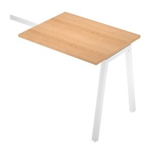 Allungo reversibile dx/sx 80x60cm piano faggio per scrivania struttura bianca ga