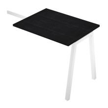 Allungo reversibile dx/sx 80x60cm piano nero venato per scrivania struttura bian