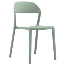 Seduta attesa Mina con braccioli  in PP verde (Conf.4)