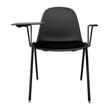 Seduta attesa bolla con braccioli e tavoletta nero (Conf.2)