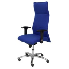 Poltrona direzionale Albacete blu c/braccioli regolabili e schienale alto Piquer