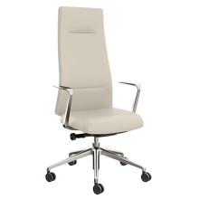 Poltrona direzionale c/bracc Bull BUA in ecopelle panna