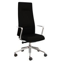 Poltrona direzionale c/bracc Bull BUA in ecopelle nero