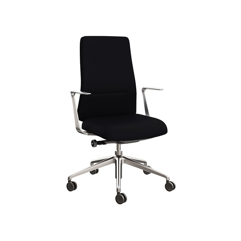 Poltrona direzionale c/bracc Bull BUB in ecopelle nero