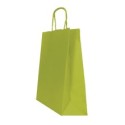 25 shoppers carta kraft 36x12x41cm twisted verde fagiolo
