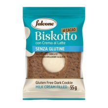 Biscotti farciti cacao e crema al latte Biskotti  55gr Falcone (Conf.40)