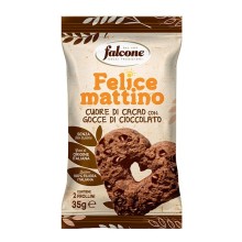 Cuore di cacao con gocce di cioccolato 35gr Falcone (Conf.44)
