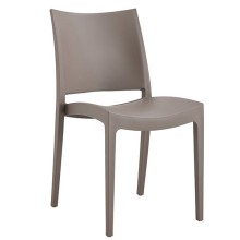 Sedia Flat in PP tortora s/braccioli Verdelook