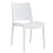 Sedia Flat in PP bianco s/braccioli Verdelook