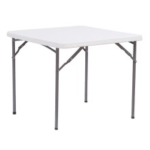 Tavolo Horeca quadrato bianco in HDPE 86x86x74cm Verdelook