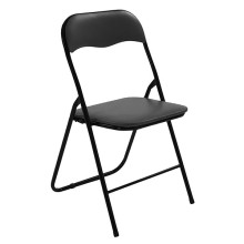 Sedia Slimmy pieghevole imbottita nera Verdelook (Conf.6)