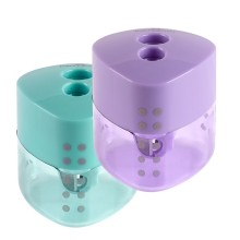 Temperamatite Grip Auto 2 fori c/serbatoio colori assortiti Faber-Castell (Conf.12)