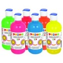 Box 6 tempera colori fluo 500ml colori assortiti PRIMO